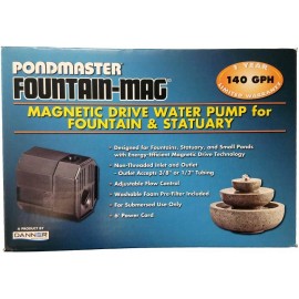Pondmaster Fountain-Mag Magnetic Drive Utility Water Pump 5 sizes available  - Model 1.5 (140 GPH)