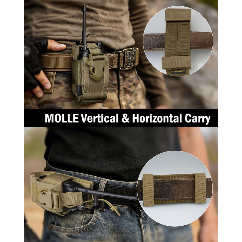 VIPERADE Multi-Purpose Radio Holder Case Intercom Pouch, Adjustable Storage Tool