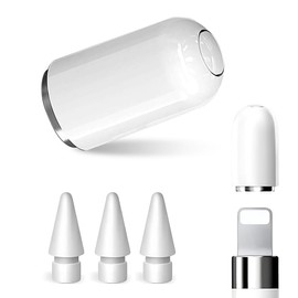 NOPKESV Pack of 3 Caps for Ap*e Pe*il, Accessories for Ap*e Pe*il, Tips for Ap*e Pe*il, Holder for Ap*e Pe*il (2 Pieces White Cap, 1 Piece Tips Compatible)