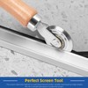 Glarks 4pcs Grey Window Screen Repair Kit, Includes 48"W x