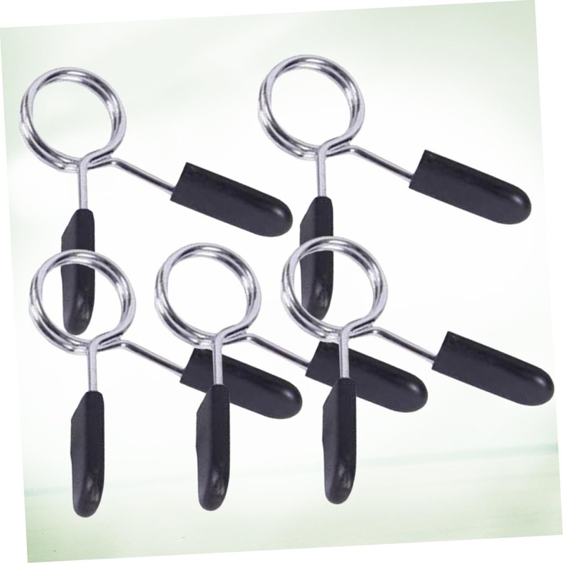 BESPORTBLE 5pcs 24mm Dumbbell Barbell Clamps Spring Clip Collars Barbell