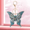Butterfly Rhinestone Keyring, Sparkling Alloy Charm Keyring, lightblue, l