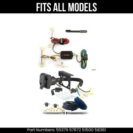 Curt For 96-04 Toyota Tacoma 7 Pin Trailer Wiring Plug Fits All Models Curt 7 Prong