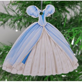 Cinderella Princess Themed Wooden Ornament Set with Glass Slipper, Pumpkin Carriage, Princess Dress and More (C54)