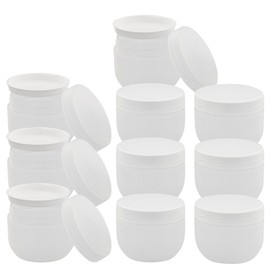 "Run" Plastic Jar, Cream Jar, 30 ml, with Cover Disc, Kosmetex Cosmetic Jar, Matt, Empty, 10 x 30 ml