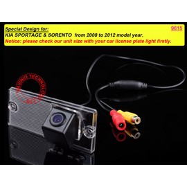 Kalakass HD Color CCD Waterproof Vehicle Car Rear View Backup Camera,170 Degree Viewing Angle Reversing Camera for Sportage Sorento from 2008 to 2012