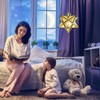 JLOWCO Gold Moravian Star Hanging Light with 16.5ft Plug-in Cord,Farmhouse