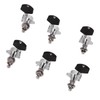 6 Pcs Guitar Tuning Pegs 3L3R Metal Body Black Wood
