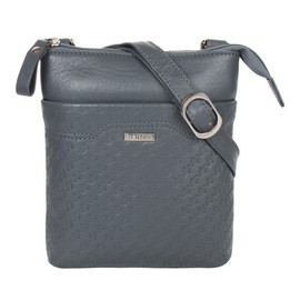 STARHIDE Genuine Soft Leather Crossbody Bags for Women | RFID Blocking Shoulder Messenger Sling Bag with Multiple Zip Pockets | Adjustable Strap | Perfect for Daily Use | 560 (Grey)