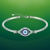Evil Eye Bracelet for Women Sterling Silver Greek Turkish Blue