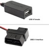SinLoon OBD Power Cable for Dash Camera, 12V-30V to 5V,OBD