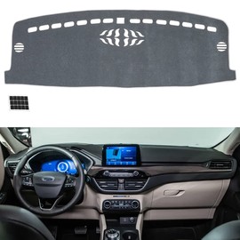 TUCAREST Dash Cover Fit for 2020 2021 2022 Fo-rd Escape Nonslip Car Dash Board Mat Sunshade No-Glare and Slip Pad Carpet Sunshield Protector (Without HUD) Flannel Grey