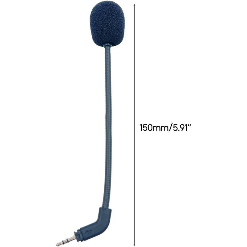 Black 2.5mm Microphone Stereo Studio Gaming Headset Voice Mic Replacement