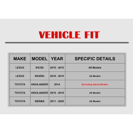 AutopartsMAXonine Fit Toyota Sienna Highlander Front Rear Drilled Rotors Discs Brake Pads Brakes