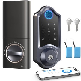 Alexa/Google Assisant/Tuya app Smart Door Lock App Remote Control, Keyless Entry Door Lock with Doorbell NEW - Gray