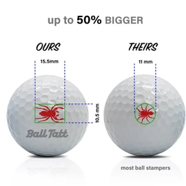 Ball Tatt - Red Dragon Golf Ball Stamp, Golf Ball Stamper, Self-Inking Golf Ball Stamp Markers, Reusable Golf Ball Marking Tool to Identify Golf Balls, Golfer Gift Golfing Accessories