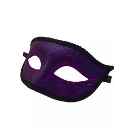 Elegance Mask Dark Purple Elegant Crescent Glitter Venetian Masquerade Mask