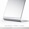 NEZZOE Frameless Makeup Mirror, 12" Length Aluminum Desk Mirror, Vanity
