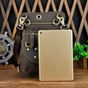 Le'aokuu Mens Genuine Leather Messenger Hiking Waist Hip Bum Pack