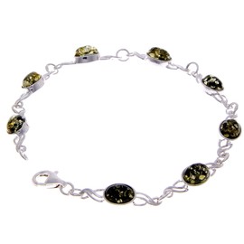 SilverAmber 3178G Women's 925 Silver Bracelet with Amber, Stone, Amber