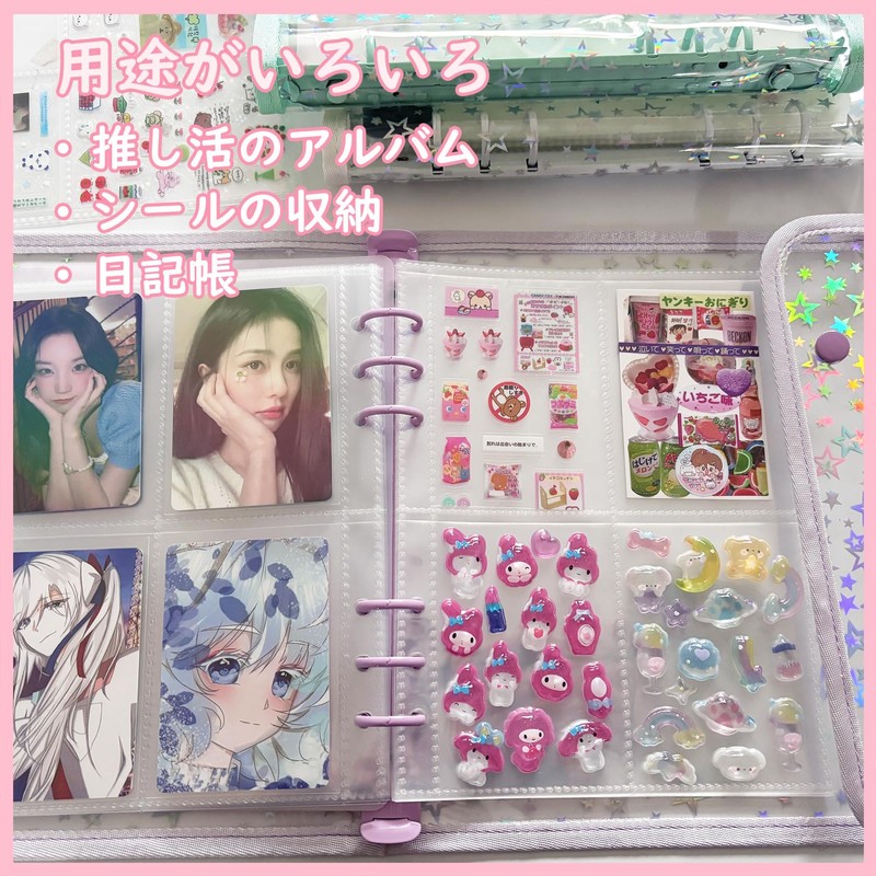 Ta Merry Large Size A5 Binder for Girls, Transparent, Includes