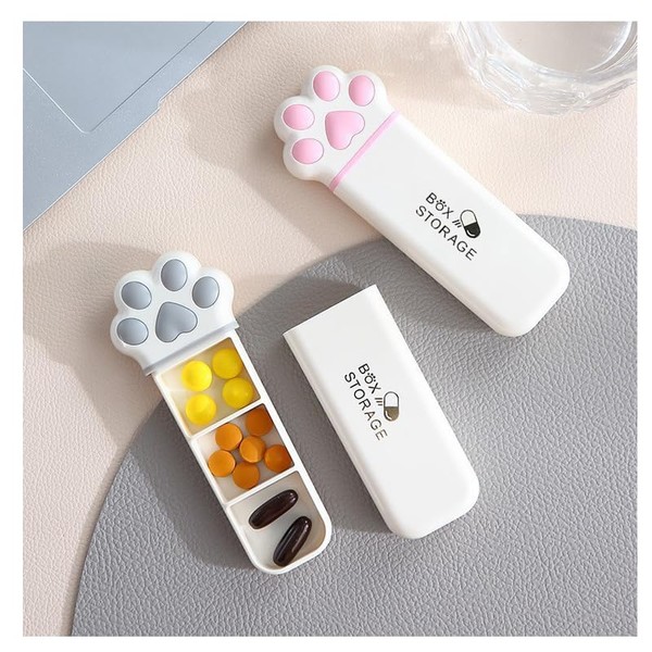 Yurika Pill Case, Portable, Medicine Case, Cat Claws Shape, 2