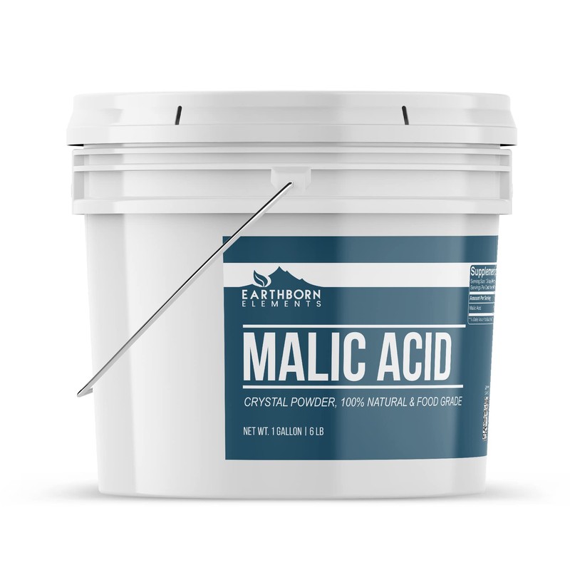 Earthborn Elements Malic Acid Powder, 1 Gallon Bucket, Used in