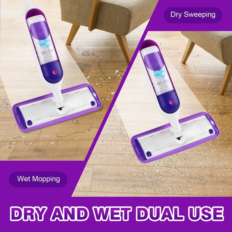 HOMEXCEL Reusable Microfiber Mop Pads for Swiffer PowerMop 8 Pack,