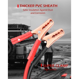 NOONE Jumper Cables for Car Battery, Heavy Duty Automotive Booster Cables for Jump Starting Dead or Weak Batteries (10-Feet (10-Gauge)