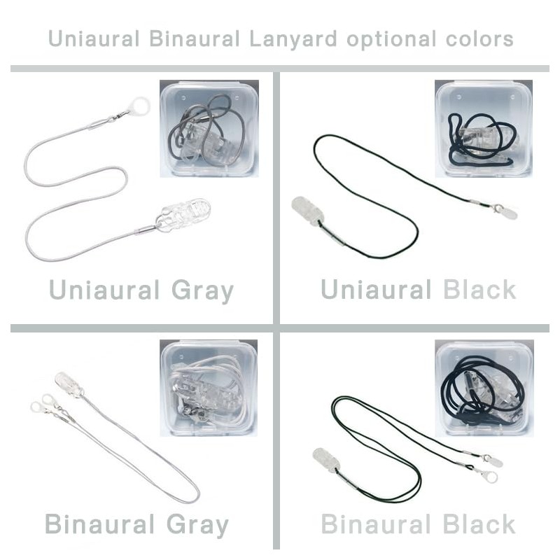 2 Set Binaural Black Hearing Aids Clip for Adults Seniors
