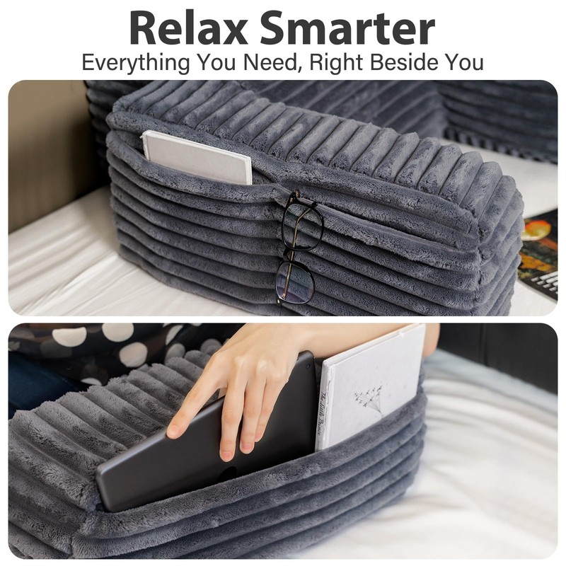 ENITYA 22" XL Back Pillow for Bed Sitting Up, Reading
