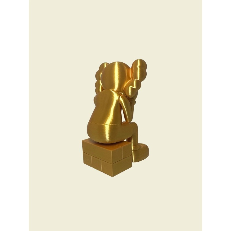 kaws “Passing Through” Companion Figure (Gold) - Collectible Room Decor
