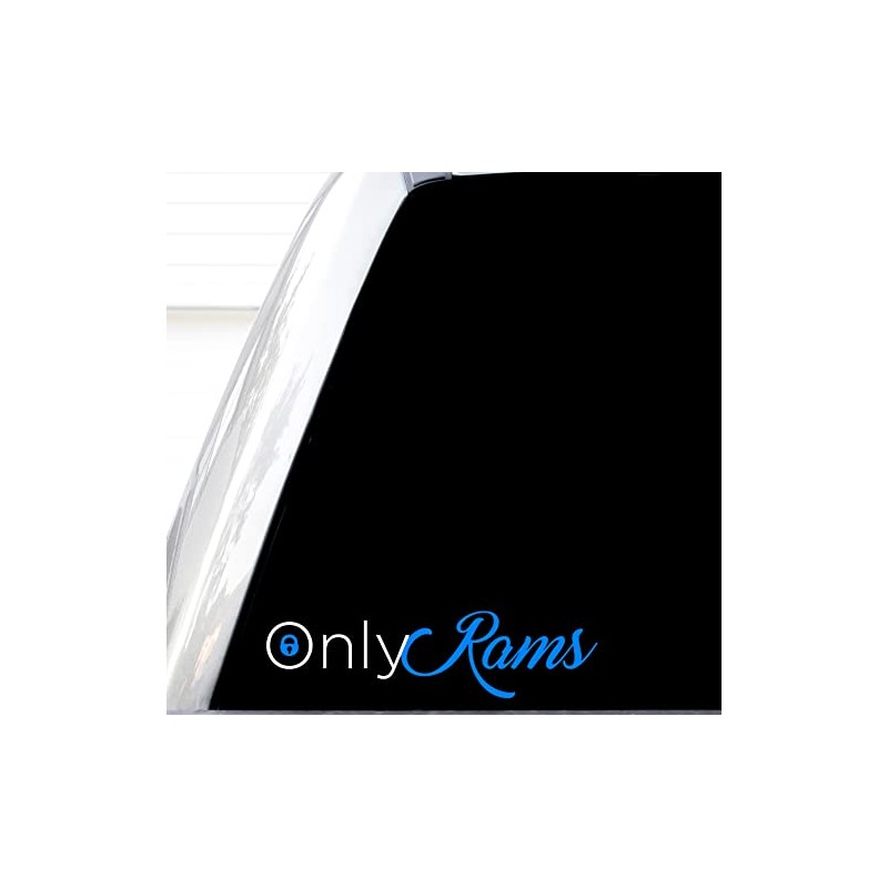 Only Rams Decal, H 2 by L 7 Inches, Funny