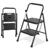 Sweetcrispy 2 Step Ladder, 800lbs Folding Step Stool with Wide