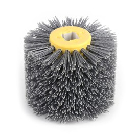 Wire Wheel Brush 120 Grit, Wire Drawing Abrasive Polishing Wheel, Drum Sander Polisher Replacement, Wire Brush Drum for Wooden Furniture Burnishing Polishing Striping Drawing