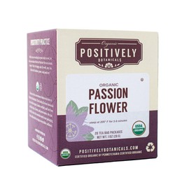 Organic Positively Botanicals Company, Passion Flower Herbal Tea Bags, 20 Count