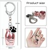 GCVOPTON 2 Pcs Pet Urns Keychain, Stainless Steel Cat Ashes