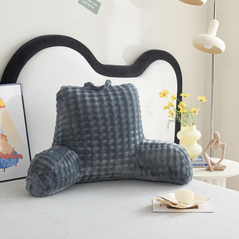 UGEYAO Reading Pillows for Sitting in Bed Kids/Teens/Adults, Velvet Back