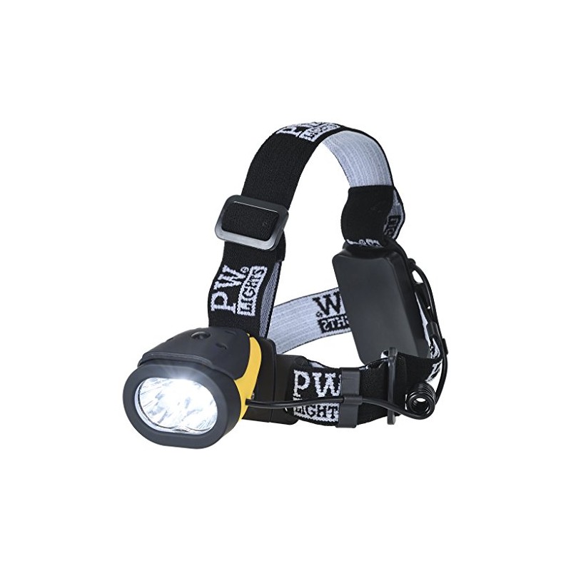 Portwest mens Dual Power Head Light, Yellow/Black, One Size