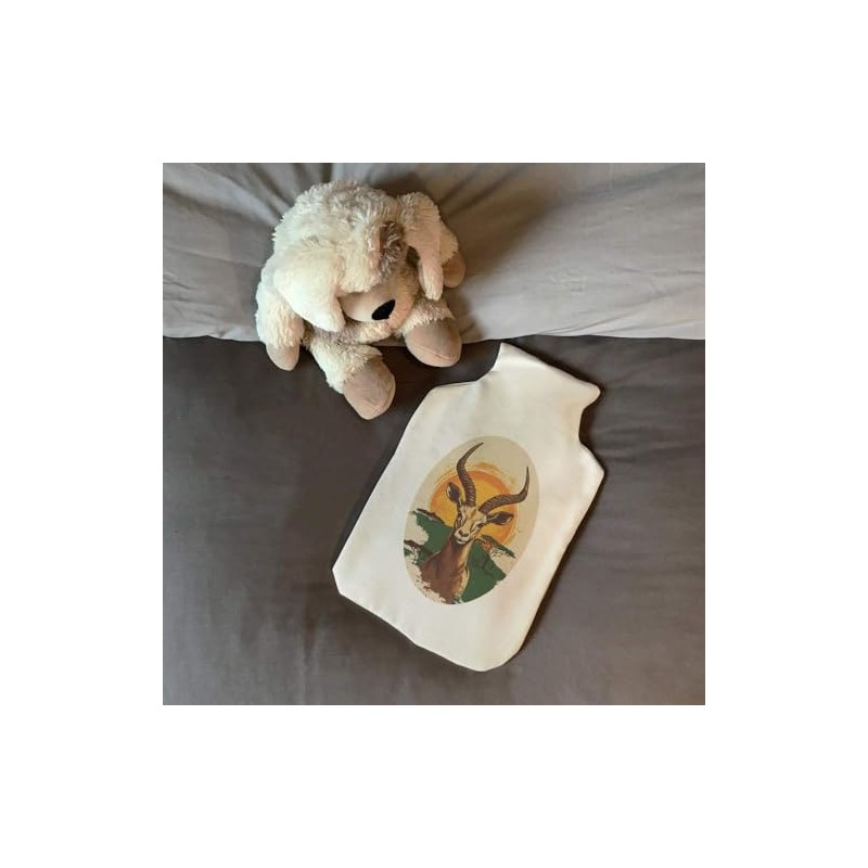 'Springbok Portrait with African Landscape' Hot Water Bottle Cover (HW00039157)