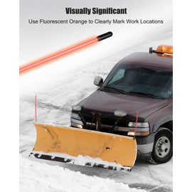 Qnbes 27 Inch Snow Plow Blade Marker Guide Kit Fit for Blizzard Boss Western snowplows Pickup Truck SUV UTV ATV, Orange 3/4” Thickened Steel Wire Stainless Steel Joint, 2 Sets
