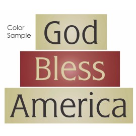 Stencils by Joanie 3 pc Stencil God Bless America USA Patriotic Country Farmhouse DIY Craft Signs
