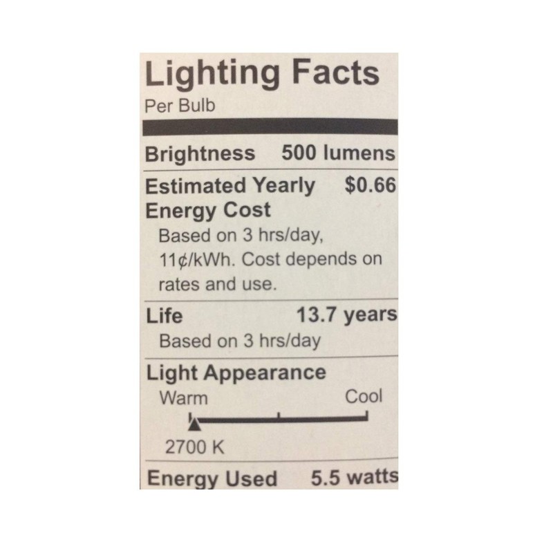 Soft White Decorative LED Candle Bulbs, 60W Replacement (6 Pack)