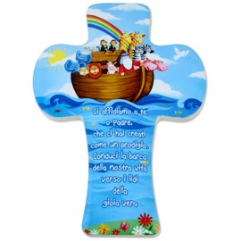 Generico Wall Cross - Cross Series Children - Noah's Ark - 22 x 15 cm