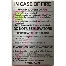 BUILDINGSIGNS.COM Door fire Notice Sign/Hotel fire Door Sign, Motel fire Door Sign...--REF24-1027