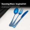 Blue Wave Cutlery Set 20 Pieces Stainless Steel Flatware Set