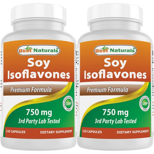 Best Naturals Soy Isoflavones 750 Mg 120 Capsules (120 Count (Pack of 2))