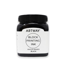 Artway Inchiostro Premium per la Stampa a Blocchi - 250ml - Nero - Ideale per la Stampa a Rilievo, a Blocchi e su Linoleum
