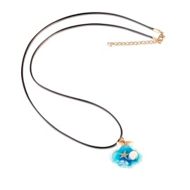 FM FM42 Natural Seashell Shell Scallop Conch Pendant Necklace (Style 7)