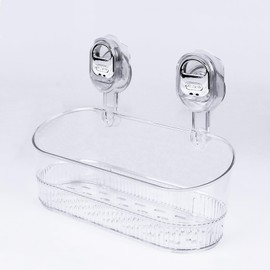 KAFENDA No-Drilling Shower Caddy Suction Cup Bathroom Storage Removable Waterproof Shower Organiser